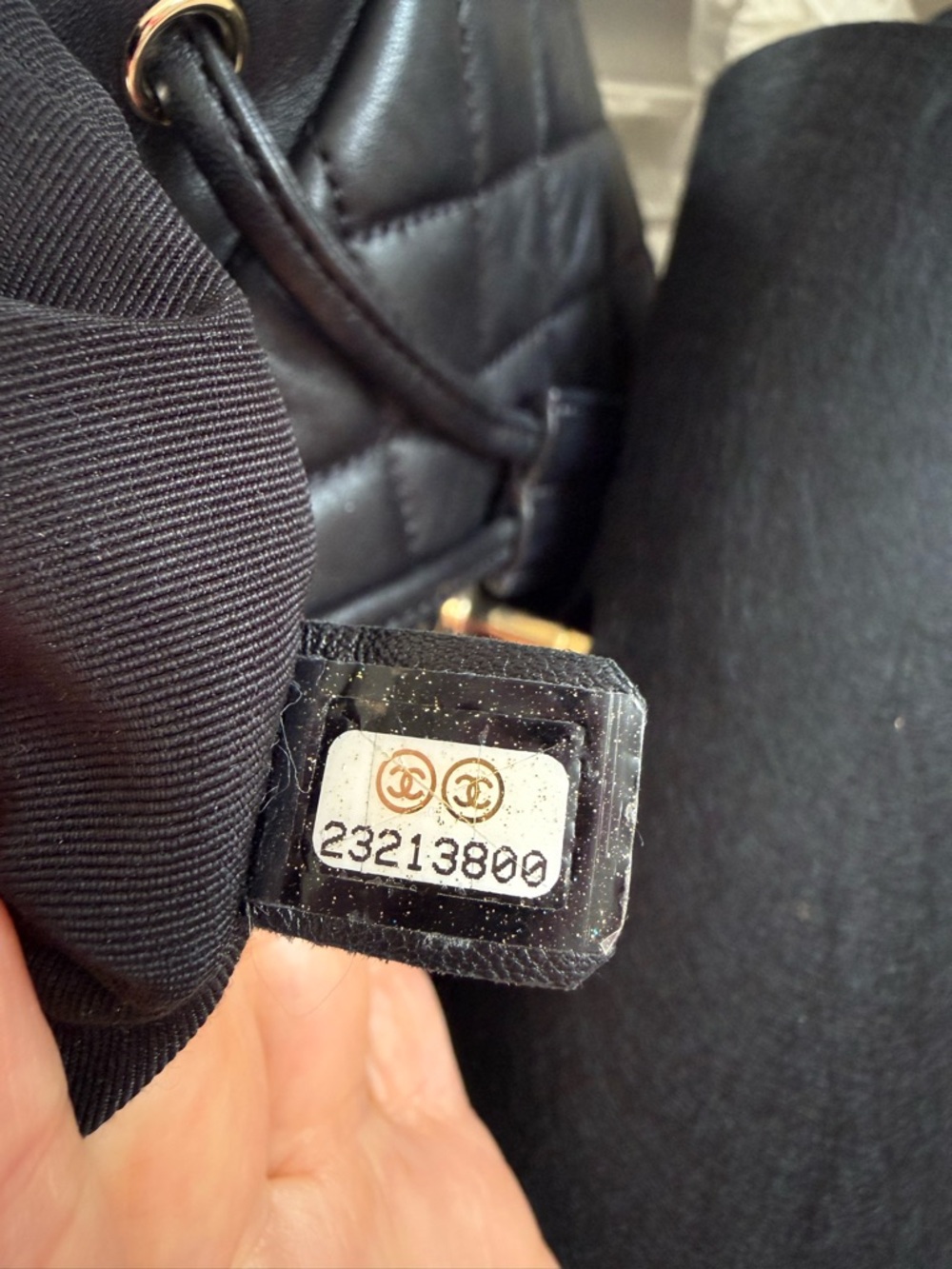 CHANEL Black Quilted Lambskin Backpack with Gold Chain - Picture 11 of 11